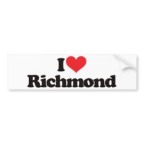 I Love Richmond bumper stickers by visualnewbie I Love Richmond bumper stickers