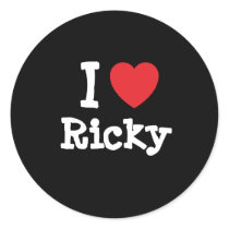I love Ricky heart custom personalized stickers