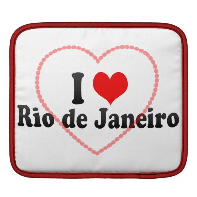 I Love Rio de Janeiro, Brazil Sleeve For iPads