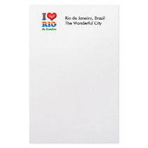 I Love Rio de Janeiro, Brazil The Wonderful City Personalized Stationery