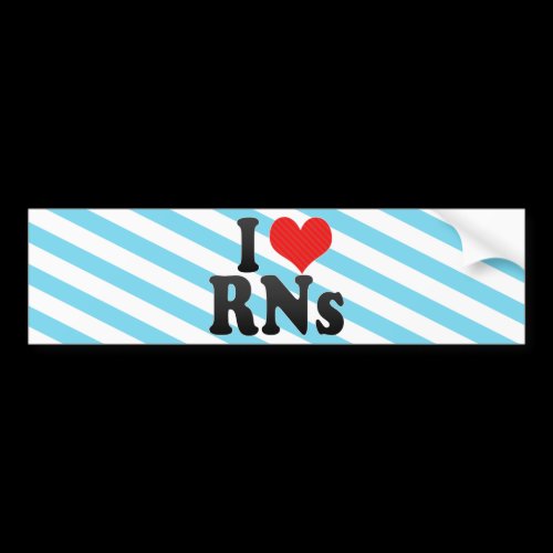 I Love RNs Bumper Sticker