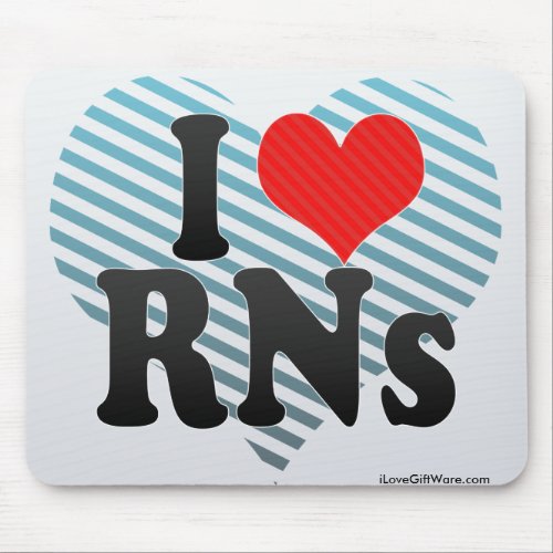 I Love RNs Mouse Pad