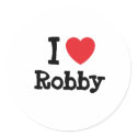 I love Robby heart custom personalized stickers