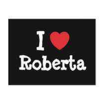 I love Roberta heart T-Shirt postcards