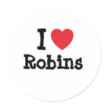 I love Robins heart custom personalized stickers