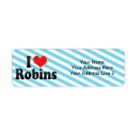 I Love Robins Return Address Labels