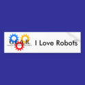 I Love Robots bumper stickers