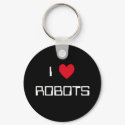 I Love Robots keychain
