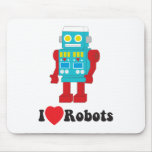 I Love Robots! Mouse Pad