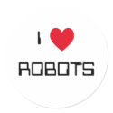 I Love Robots Stickers sticker
