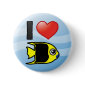 I Love Rock Beauty Round Button