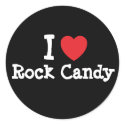 I love Rock Candy heart T-Shirt stickers