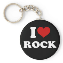 I Love Rock Key Chains