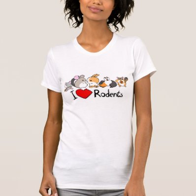 I love rodents cute cartoon tee shirts