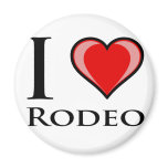 I Love Rodeo Refrigerator Magnets