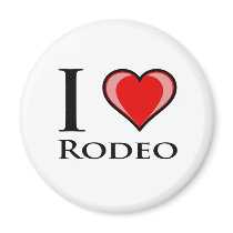 I Love Rodeo Fridge Magnet