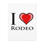 I Love Rodeo Postcard