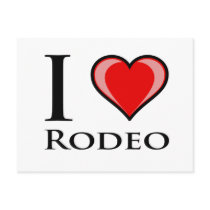 I Love Rodeo Post Cards