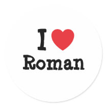 I love Roman heart custom personalized stickers by funnycustomtshirts I love Roman heart custom personalized stickers