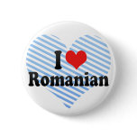 I Love Romanian Pinback Button