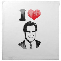 I LOVE ROMNEY 2012 NAPKINS