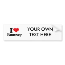 I LOVE ROMNEY BUMPER STICKER