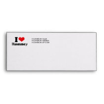 I LOVE ROMNEY ENVELOPES
