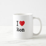 I love Ron heart custom personalized Coffee Mugs