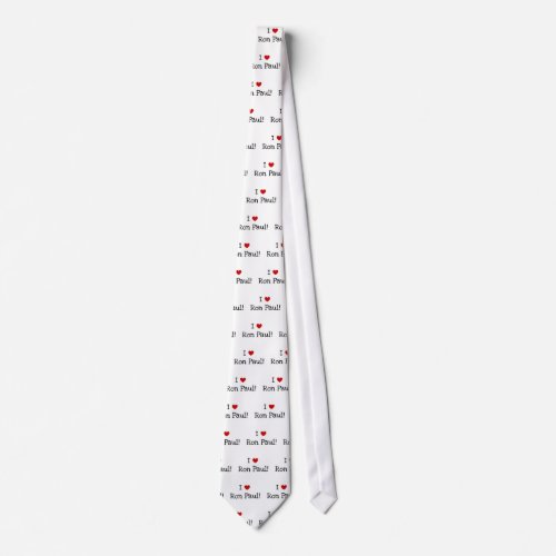 I Love Ron Paul tie