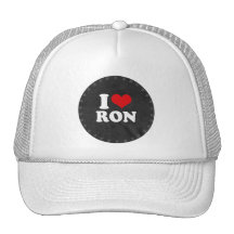 I LOVE RON (white) Mesh Hat