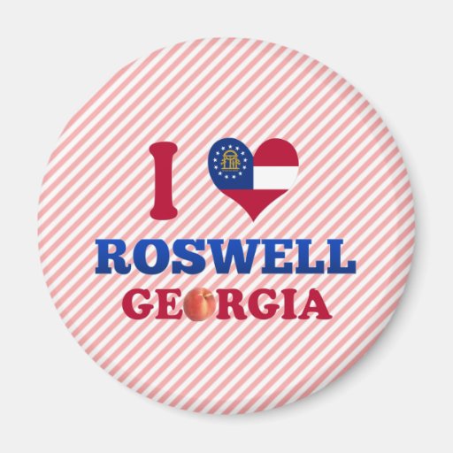 I Love Roswell, Georgia Fridge Magnets