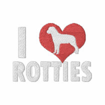 I Love Rotties Women's embroidered shirts