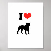 I Love Rottweilers Print