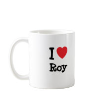 I love Roy heart custom personalized mugs