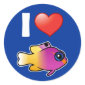 I Love Royal Gramma Round Sticker