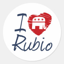 I LOVE RUBIO SKETCH -.png Round Sticker