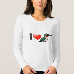 I Love Ruby-throats Women's American Apparel Fine Jersey Long Sleeve T-Shirt