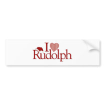 I Love Rudolph bumper stickers