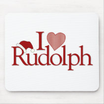 I Love Rudolph mousepads