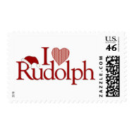 I Love Rudolph stamp