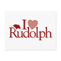 I Love Rudolph Post Card