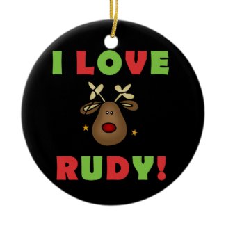 I Love Rudy Christmas Keepsake Ornament ornament