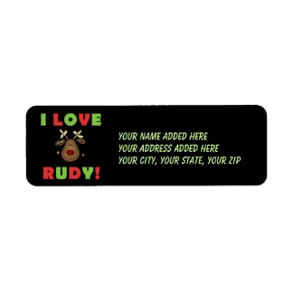 I Love Rudy Return Address Labels