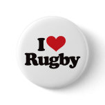 I Love Rugby buttons