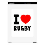 I Love Rugby Decal For The iPad