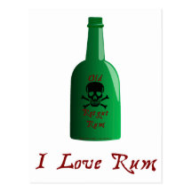 I love Rum Postcard
