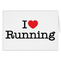 I love running greeting card