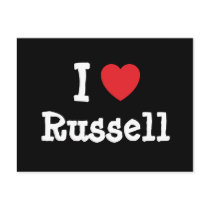 I love Russell heart T-Shirt postcards