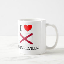 I Love RUSSELLVILLE Alabama Coffee Mug