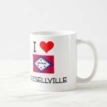 I Love RUSSELLVILLE Arkansas Coffee Mug